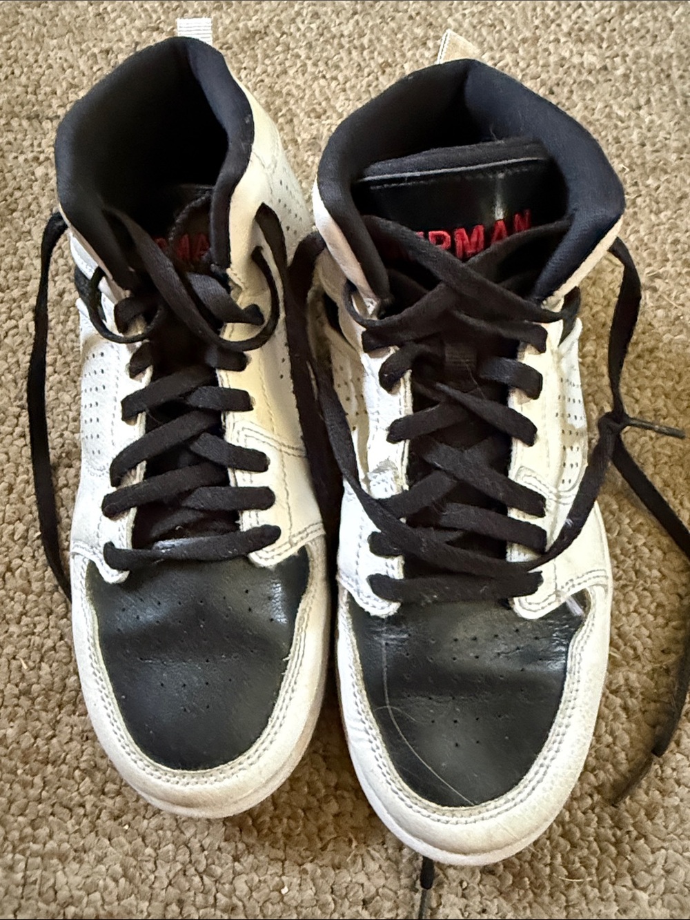 Nike Black and White High-Top Sneakers